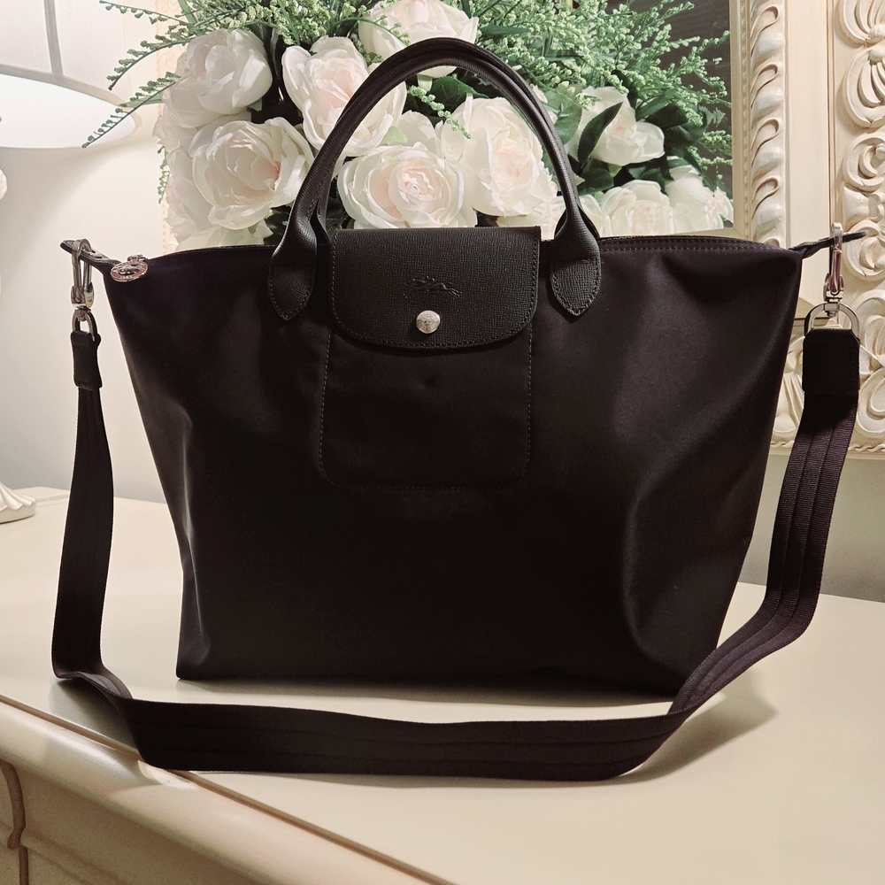 (NEW) Longchamp Paris Modele Depose Black Tote Bag